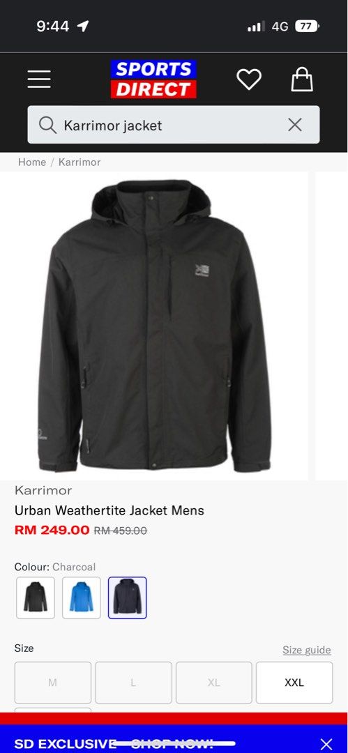 Karrimor charcoal 3in1 jacket junior hotsell