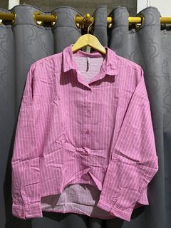 Kemeja Crop Pink Colorbox
