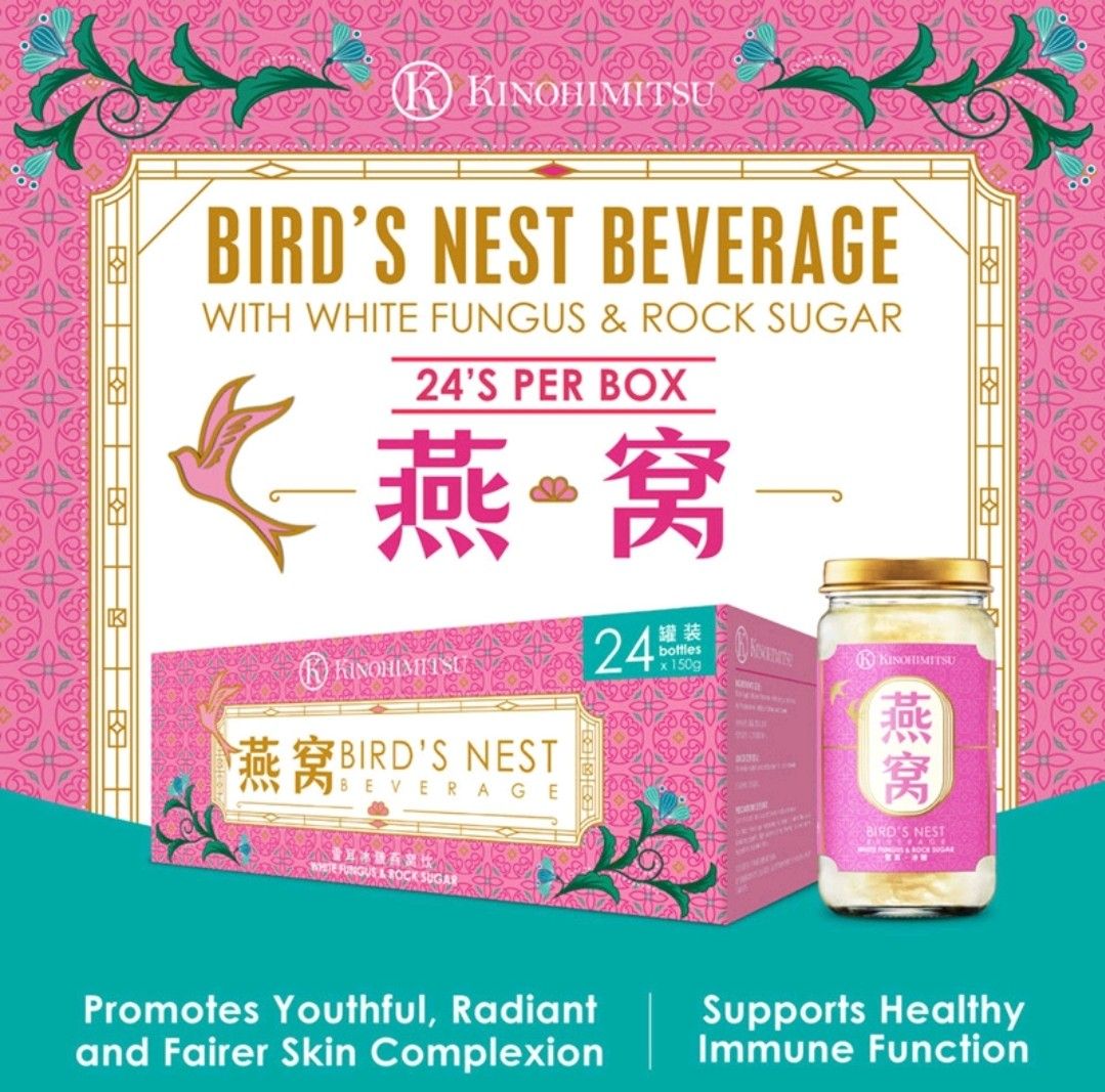 Kinohimitsu Birds Nest w White Fungus n Rock Sugar/ 150ml x 24 btls