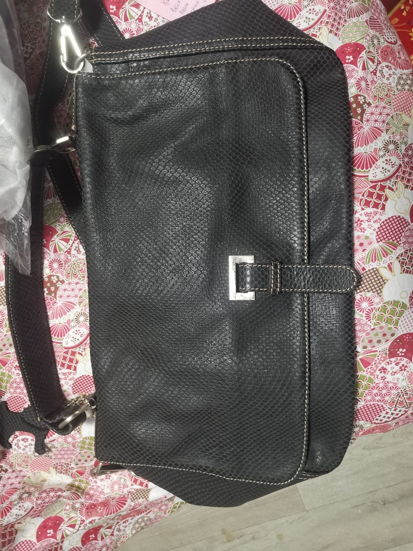 Korea black leather bag, Women's Fashion, Bags & Wallets, Backpacks on