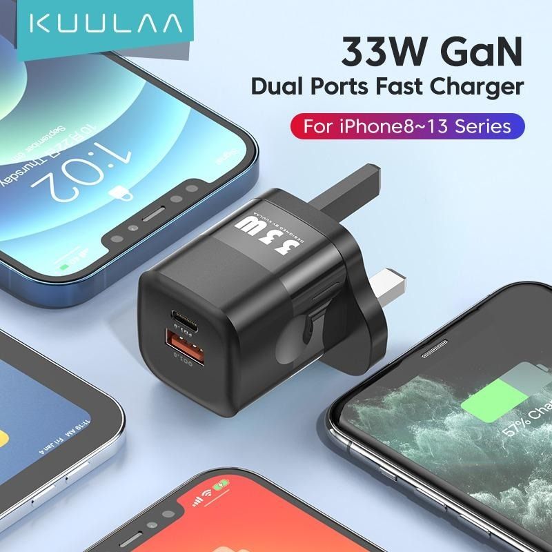 KUULAA USB C Charger 33W GaN Type C 20W PD Fast Charging, Mobile
