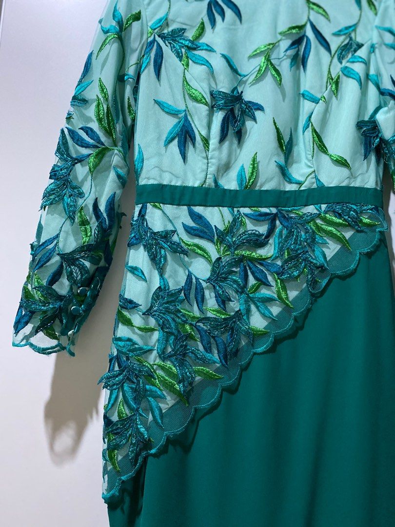 sachin and babi light blue dress Emerald Green Maxi Dress with Sleeves main image 1
