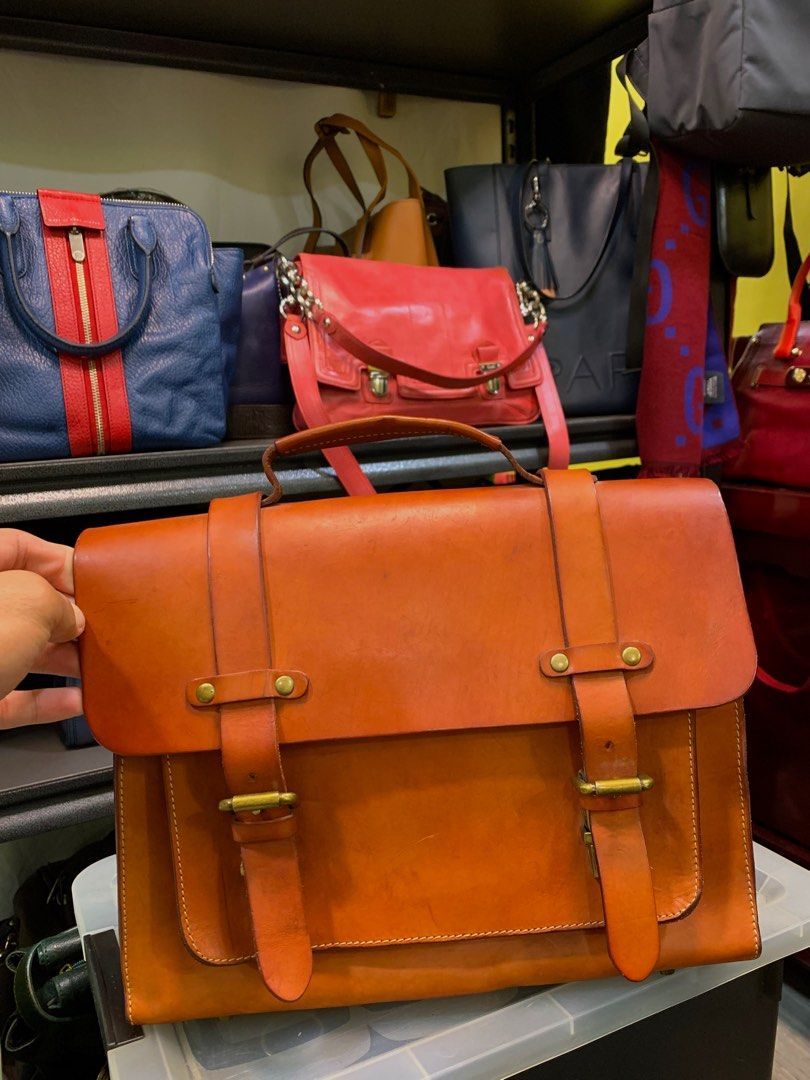 Leather bag, Men's Fashion, Bags, Briefcases on Carousell