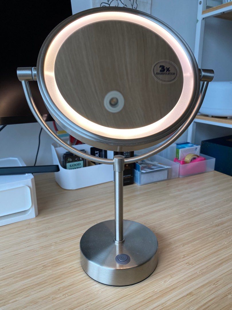 LED Desk Mirror, Furniture & Home Living, Home Decor, Mirrors on Carousell