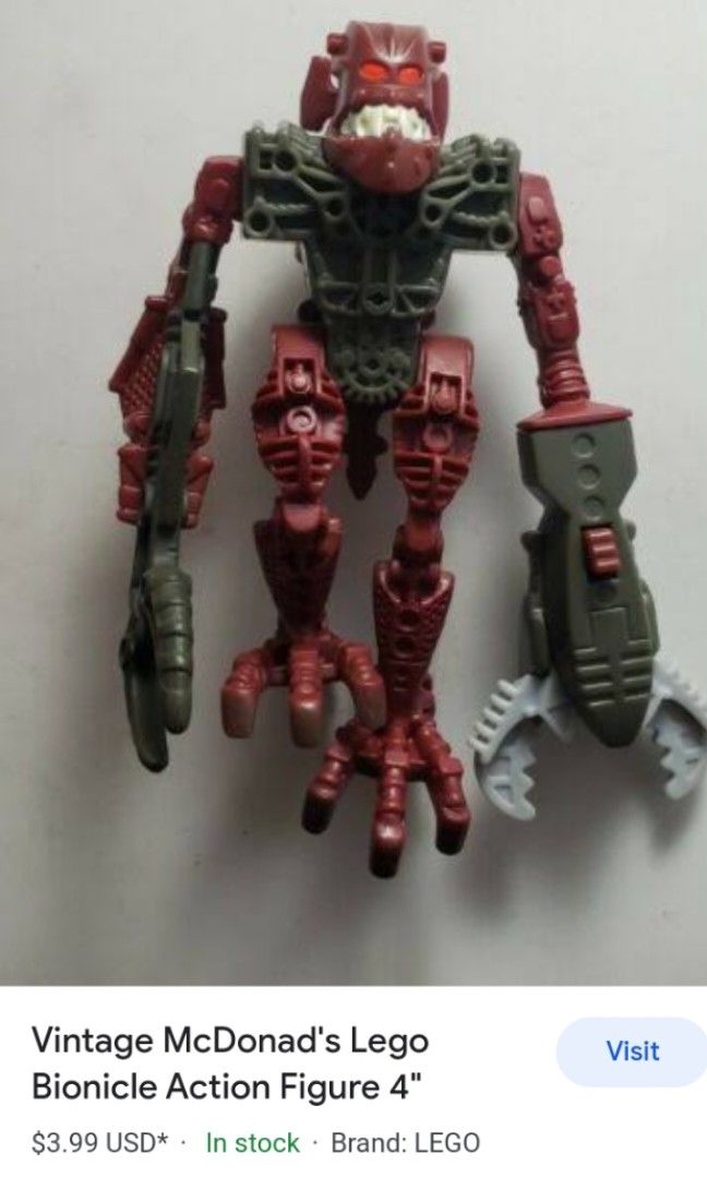 Lego Bionicle figure (Category: Lego & Building Sets) located in Apalit. Submitted by anyagirl13 (Listing ID 1211312507, Image 2). Description: Lego Bionicle figure. Selling "as is".