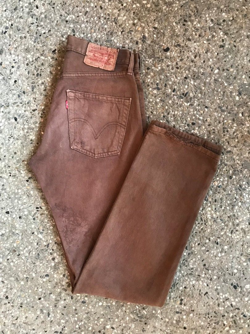 Levis 501 Brown rare colorway, Men's Fashion, Bottoms, Jeans on Carousell