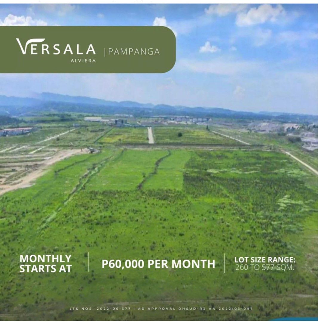 Lot for sale in Alviera Versala Corvia Montala Greenways Porac Pampanga