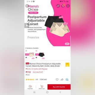 Mama's Choice Postpartum Adjustable Corset in Black