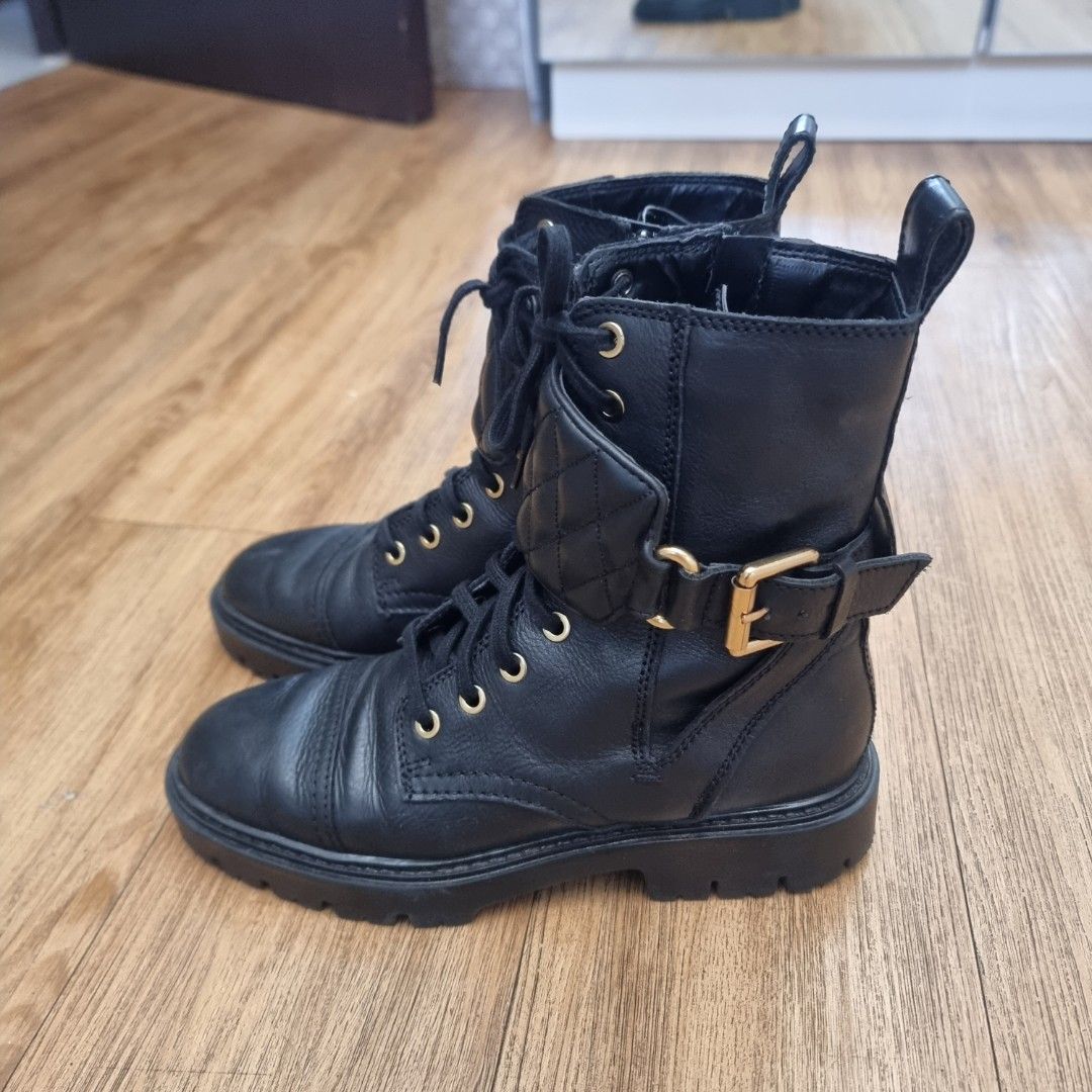 Mango lace outlet up boots