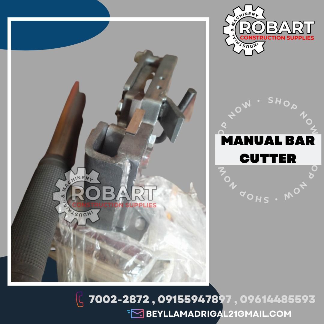 Manual Bar Cutter (Category: Construction Tools & Equipment) located in Manila. Submitted by bellarobart (Listing ID 1211224502, Image 2). Description: Manual Bar Cutter Brand: Hoyoma Capacity: upto 20mm 𝑹𝑶𝑩𝑨𝑹𝑻 𝑪𝑶𝑵𝑺𝑻𝑹𝑼𝑪𝑻𝑰𝑶𝑵 𝑺𝑼𝑷𝑷𝑳𝑰𝑬𝑺 #RobartConstructionSupplies #robartph #constructionmaterials #industrialsupply Office Address: 1405 Yuseco St. Sta Cruz Manila SEND US MESSAGE FOR INQUIRIES ‼️‼️ 🔵100% Trusted Supplier 🔵Com