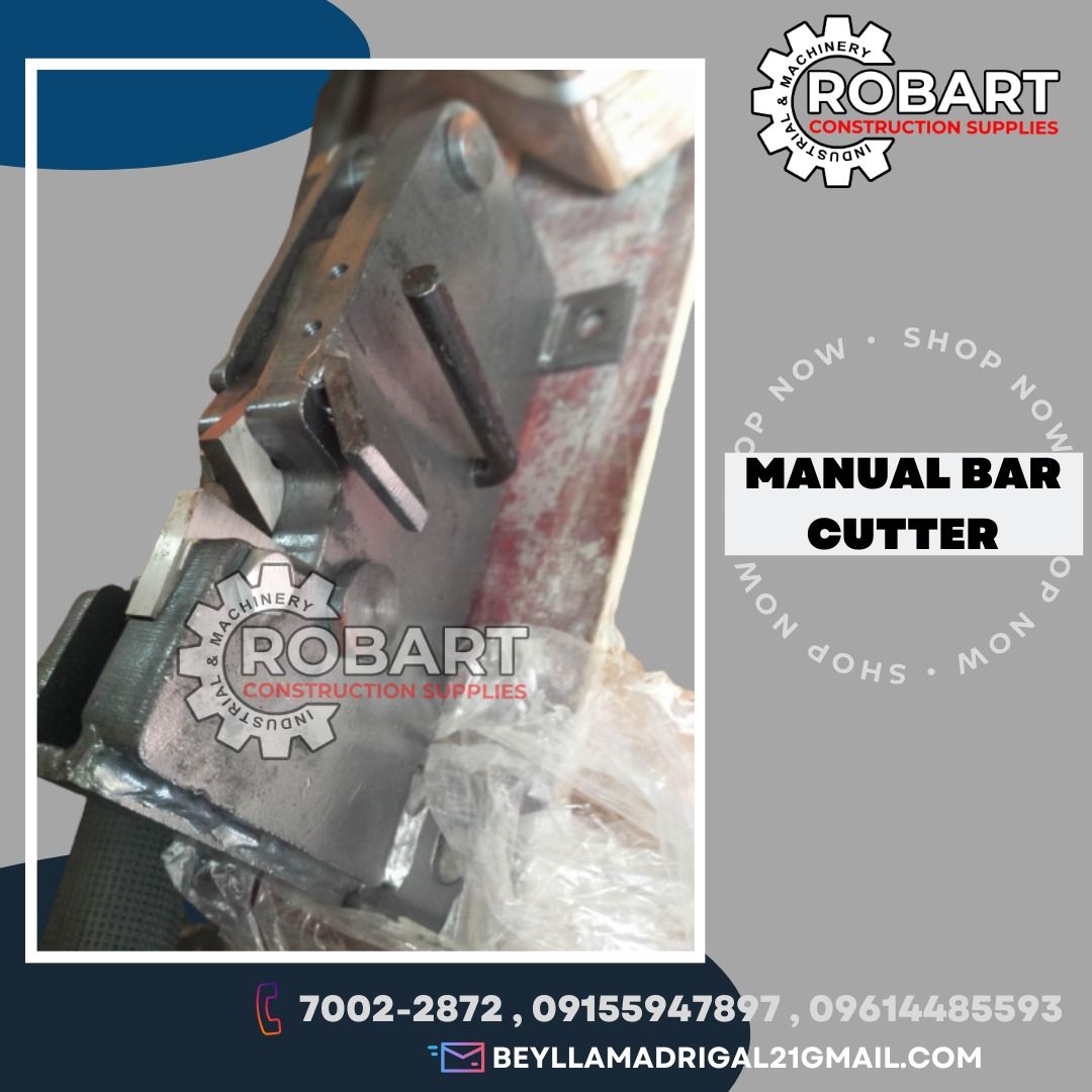 Manual Bar Cutter (Category: Construction Tools & Equipment) located in Manila. Submitted by bellarobart (Listing ID 1211224502, Image 1). Description: Manual Bar Cutter Brand: Hoyoma Capacity: upto 20mm 𝑹𝑶𝑩𝑨𝑹𝑻 𝑪𝑶𝑵𝑺𝑻𝑹𝑼𝑪𝑻𝑰𝑶𝑵 𝑺𝑼𝑷𝑷𝑳𝑰𝑬𝑺 #RobartConstructionSupplies #robartph #constructionmaterials #industrialsupply Office Address: 1405 Yuseco St. Sta Cruz Manila SEND US MESSAGE FOR INQUIRIES ‼️‼️ 🔵100% Trusted Supplier 🔵Com