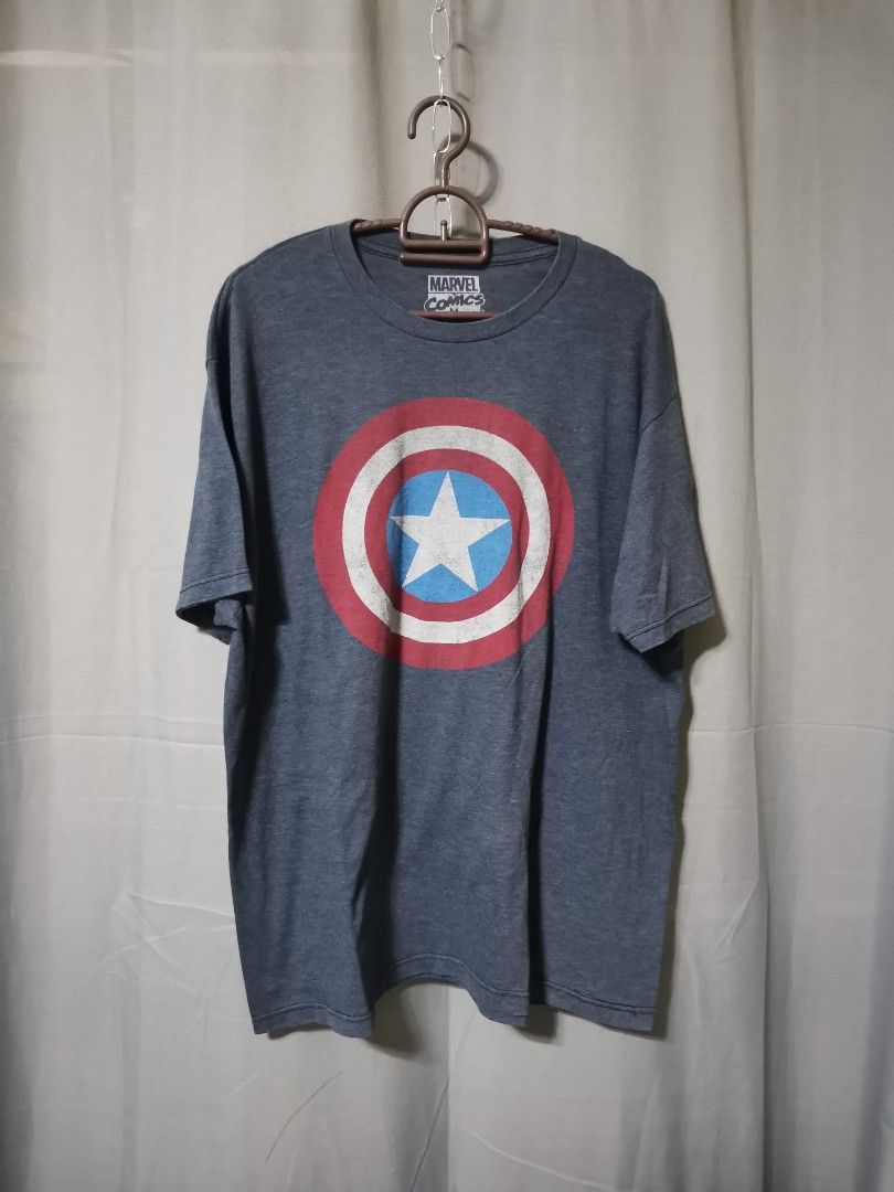 Marvel Captain America 2012 Men s Fashion Tops Sets Tshirts Polo Shirts on Carousell