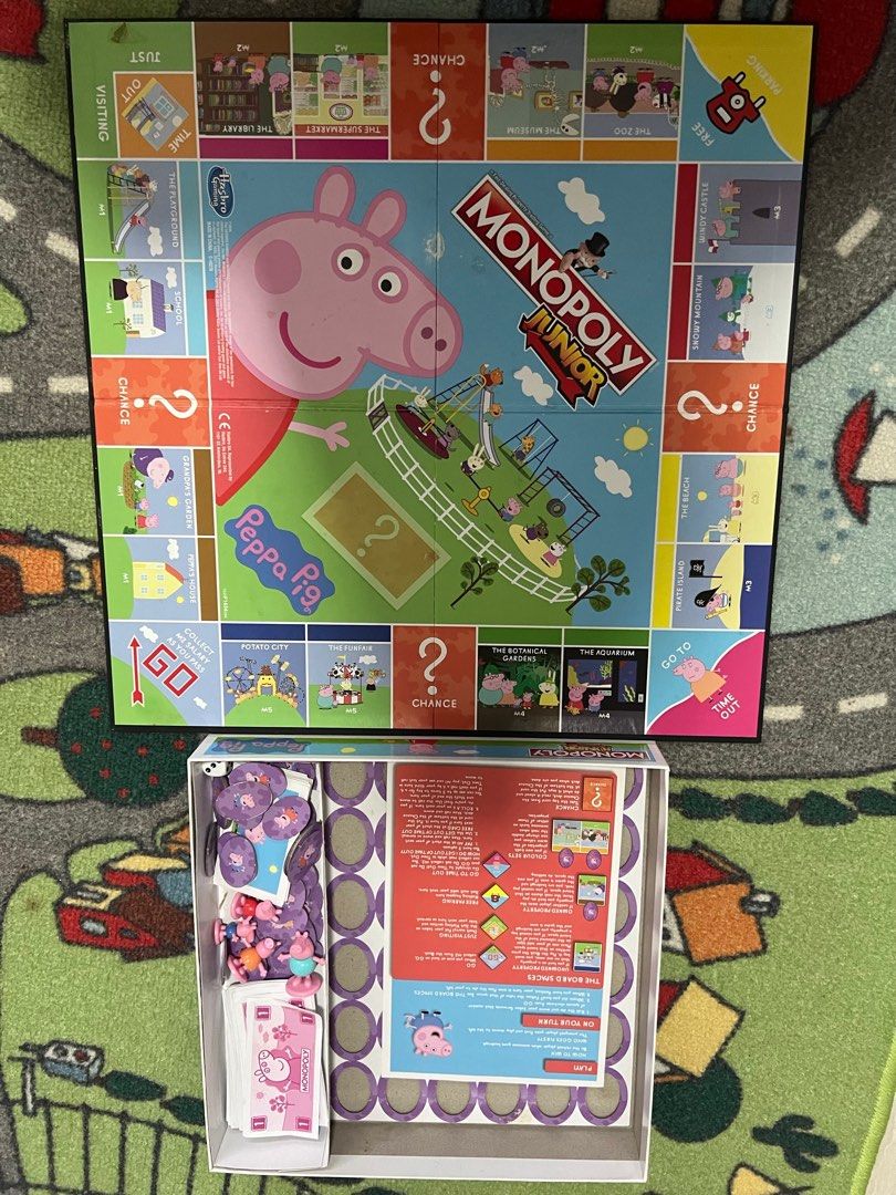 Monopoly Junior: Peppa Pig Edition Board Game, Best Strategy Board Game for Kids Ages 5 and up, 2-4 Players