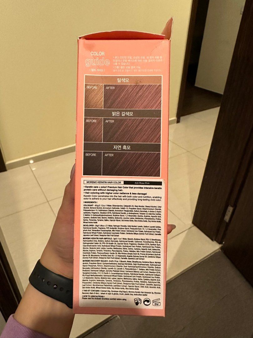 Moremo Keratin Ash Rose Pink Hair Color, Beauty & Personal Care, Hair