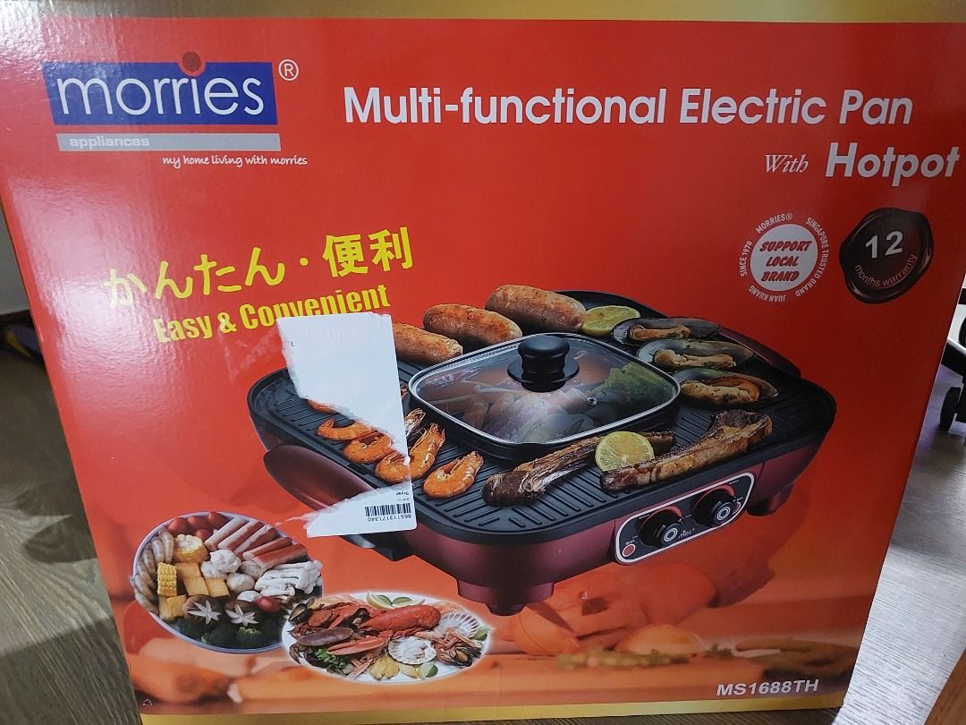 Multi functional electric pan (2 in 1), Furniture & Home Living