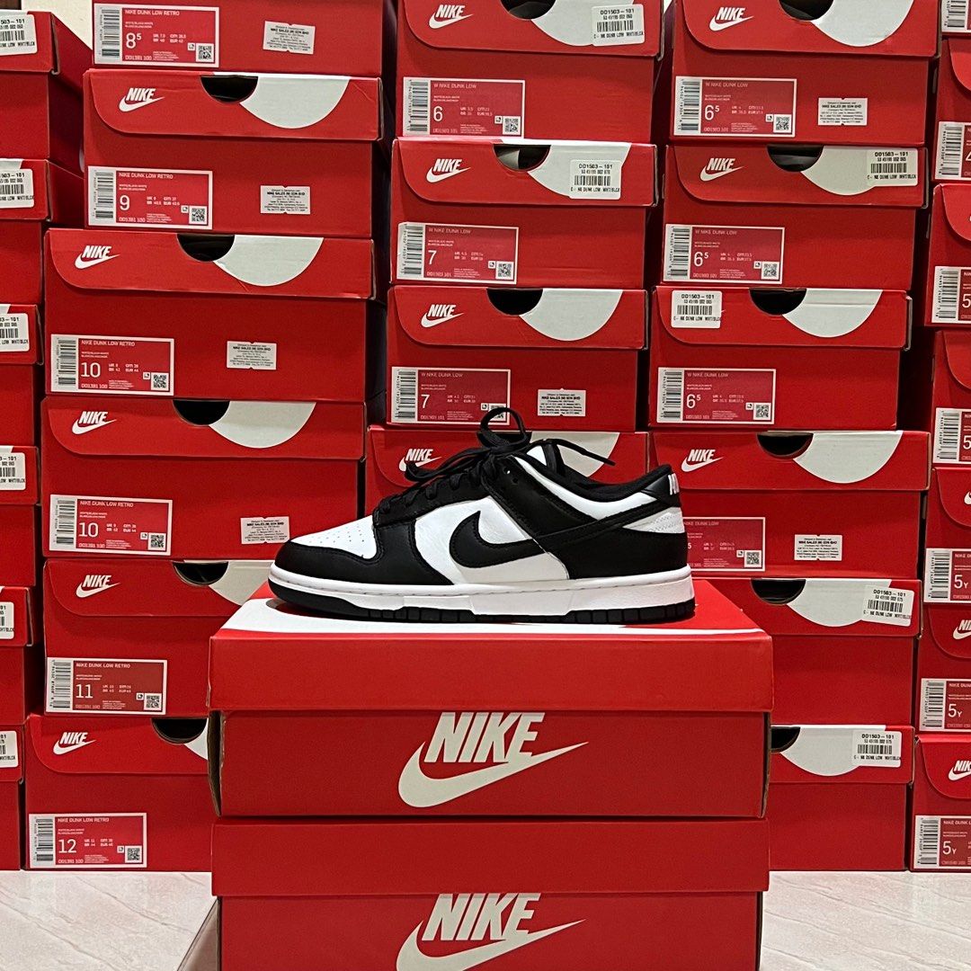 Nike Dunk Low Panda Black and White Men Women Gradeschool GS Sizing