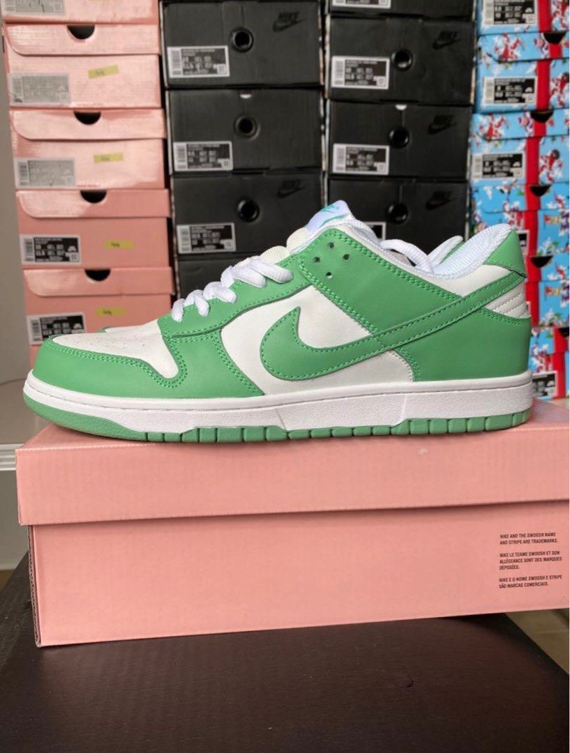 Nike Dunk Low Green Glow, Men's Fashion, Footwear, Sneakers on Carousell
