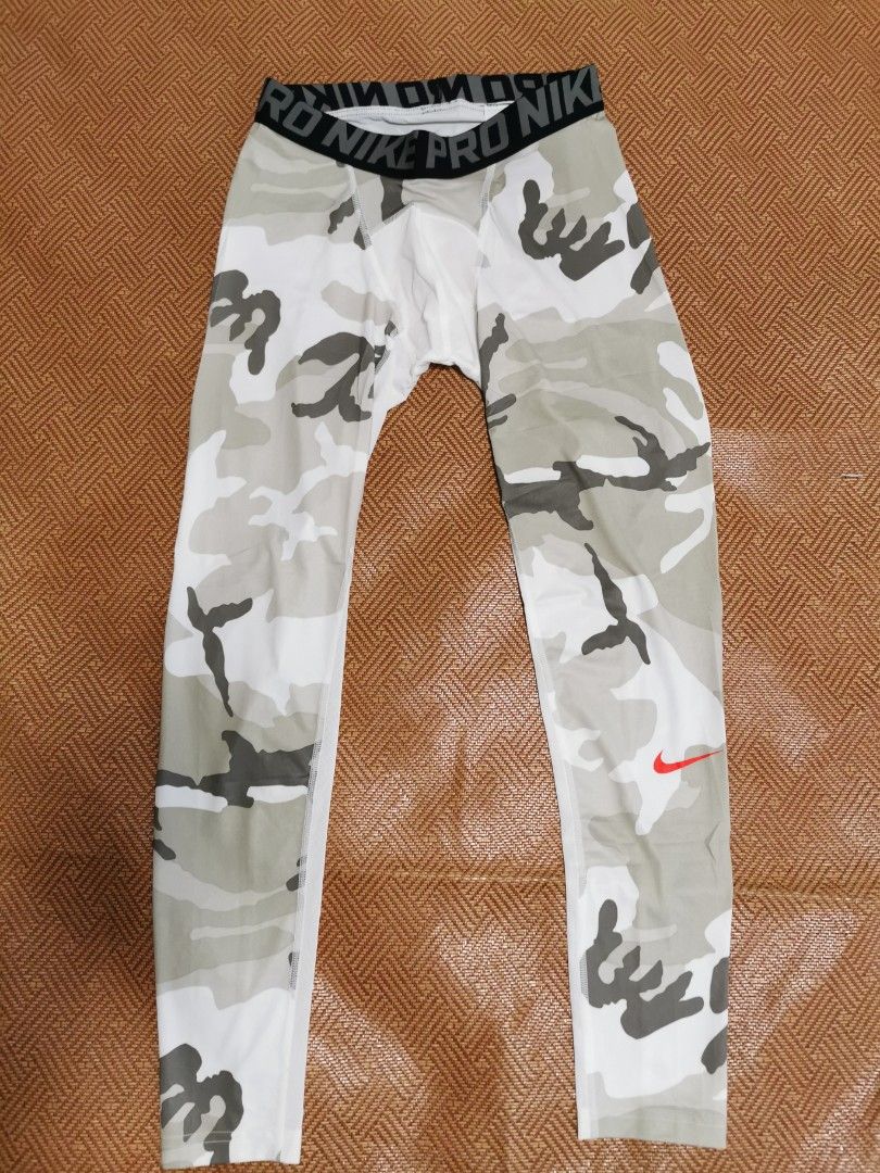 2ND ITEM 30%OFF】Nike Mens Pro Cool Camo Football Tights White Compression  leggings 744526-100, Men's Fashion, Activewear on Carousell