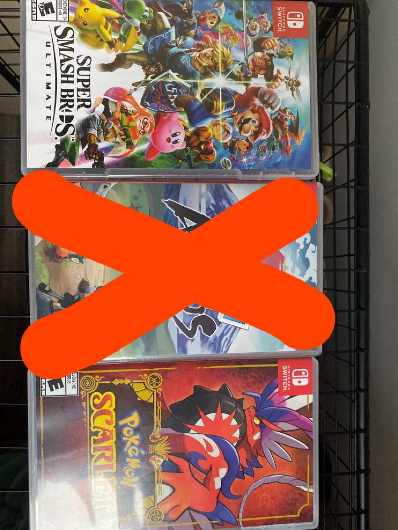 Nintendo Switch Pokemon Scarlet and Super Smash Bros, Video Gaming