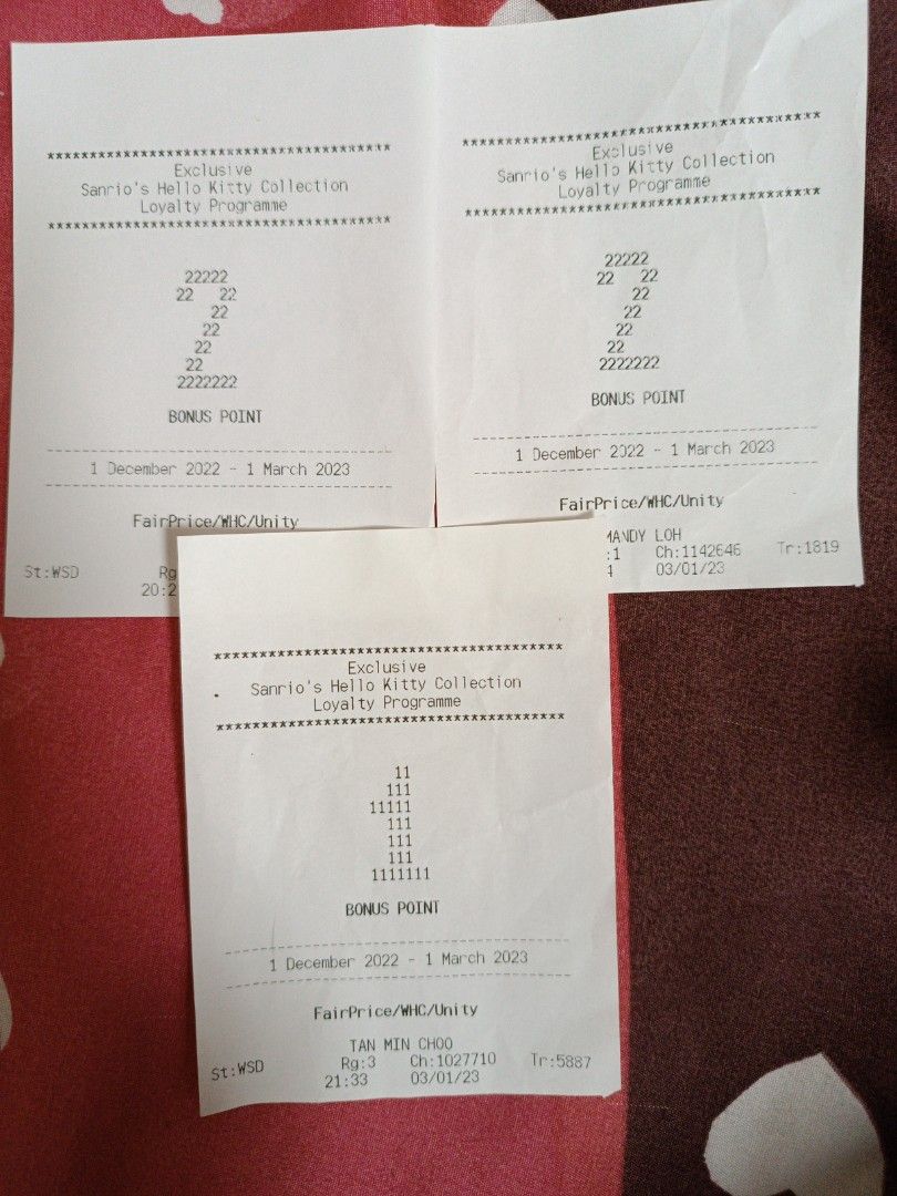 NTUC Fairprice Bonus Points, Tickets & Vouchers, Store Credits on Carousell