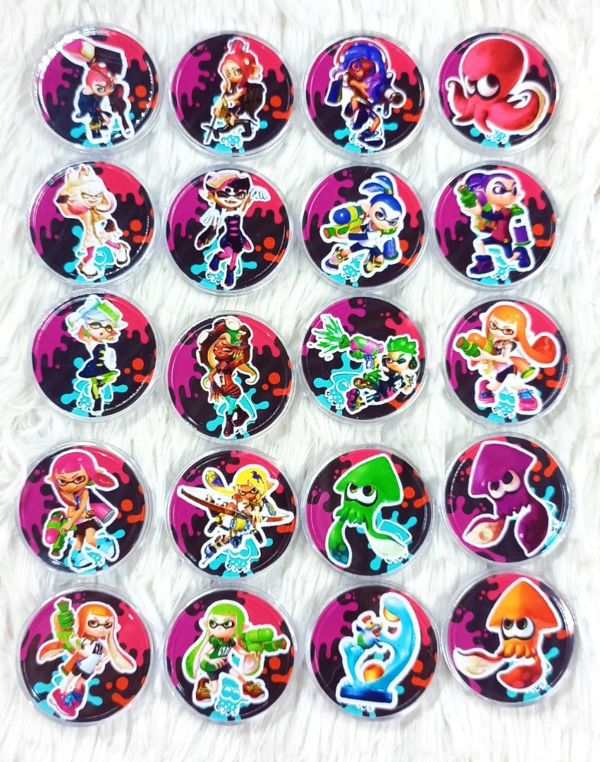 MADE TO ORDER 20 Splatoon Amiibo Coins Complete FULL SET Video Gaming
