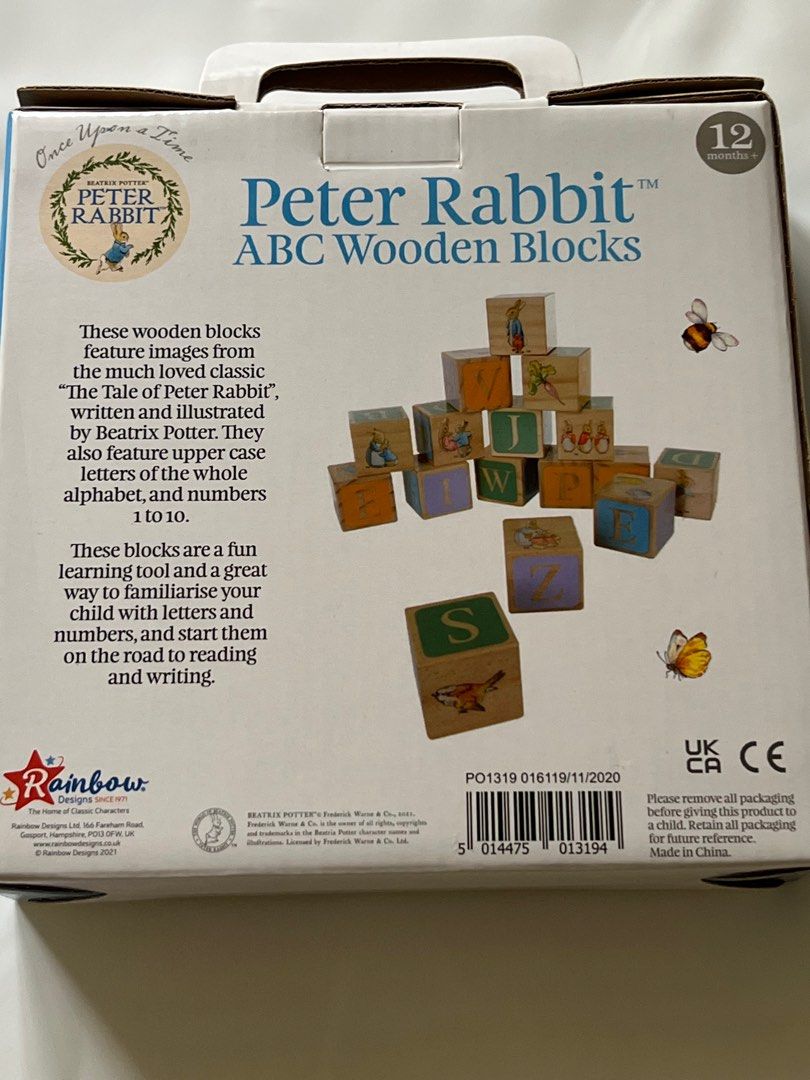 Peter rabbit abc wooden blocks cheap