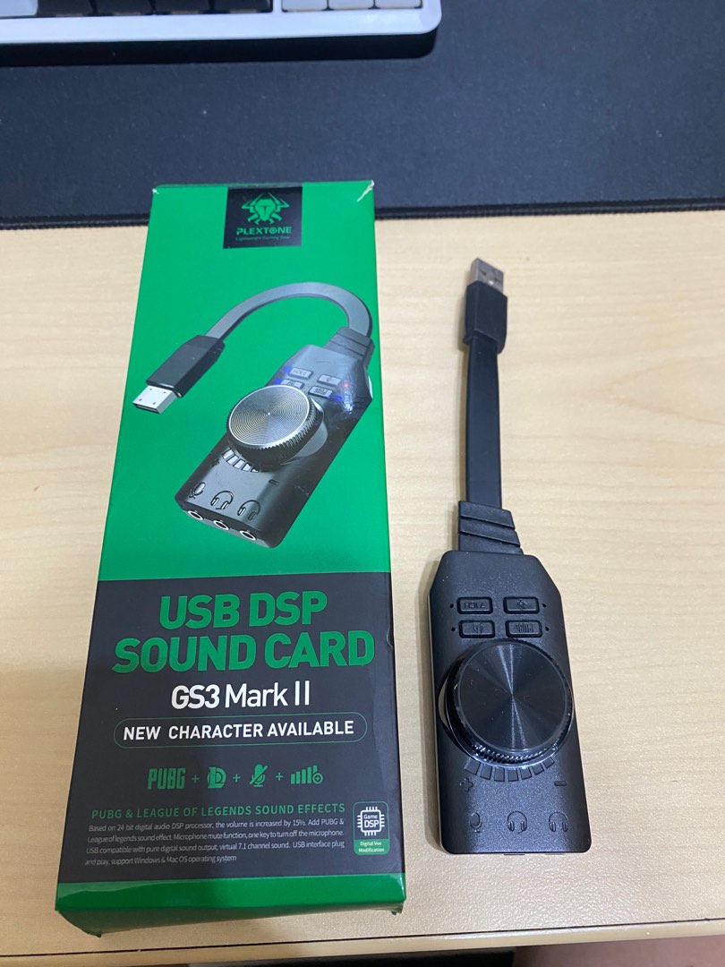 Plextone USB Sound Card (GS3 Mark II), Audio, Portable Audio