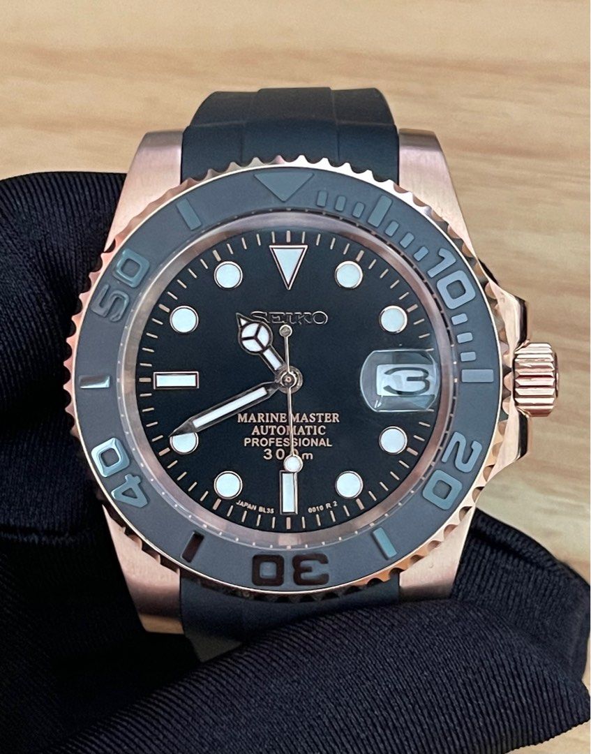 Pre-Order] Rose Gold YatchMaster Seiko Custom Watch, Luxury, Watches on  Carousell