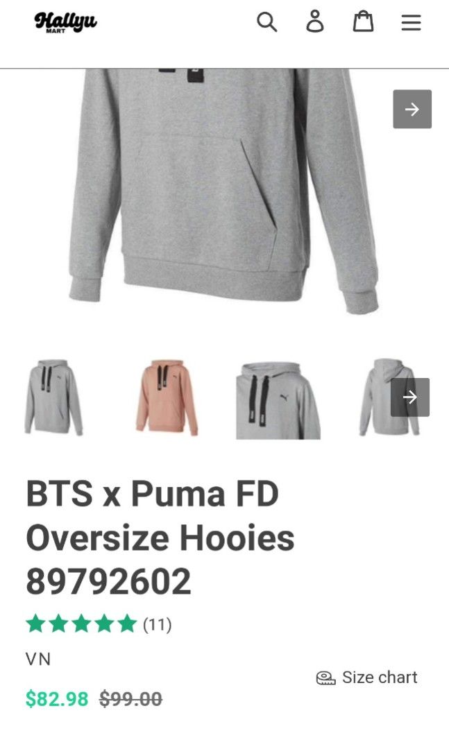 Puma sweatshirt bts sale