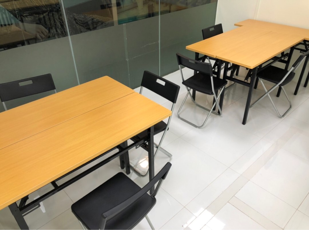 [Quick Sale] Study Table with platform (unassembled) Light Brown