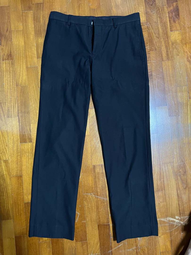 Renoma Black Pants, Men's Fashion, Bottoms, Trousers on Carousell
