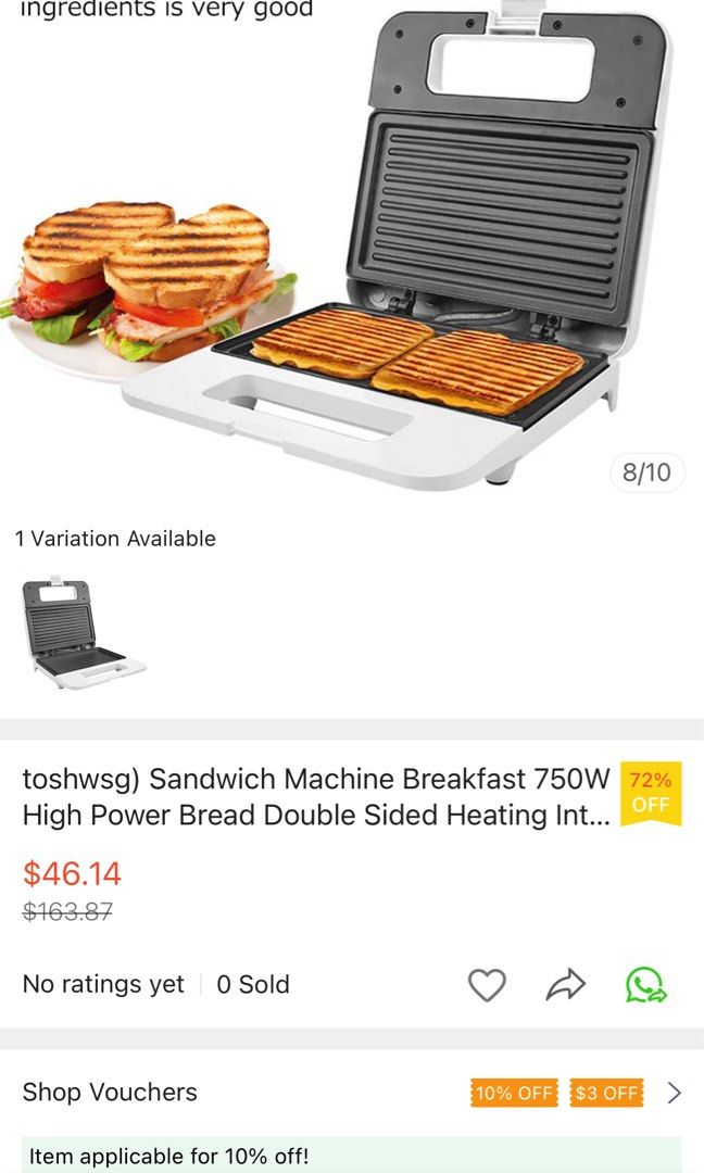 Sandwich maker, TV & Home Appliances, Kitchen Appliances, Ovens