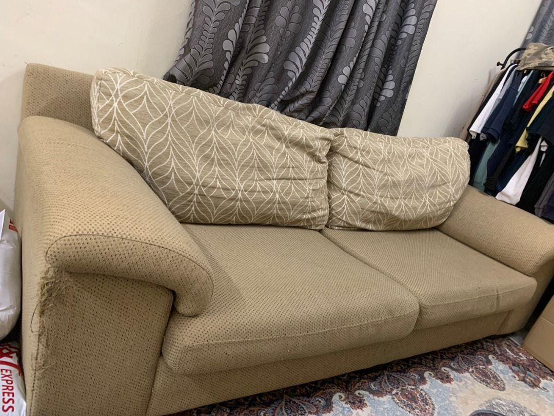 Secondhand Sofa Three Seater, Furniture & Home Living, Furniture, Sofas