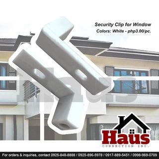 Security Clip for Window White (50pcs)