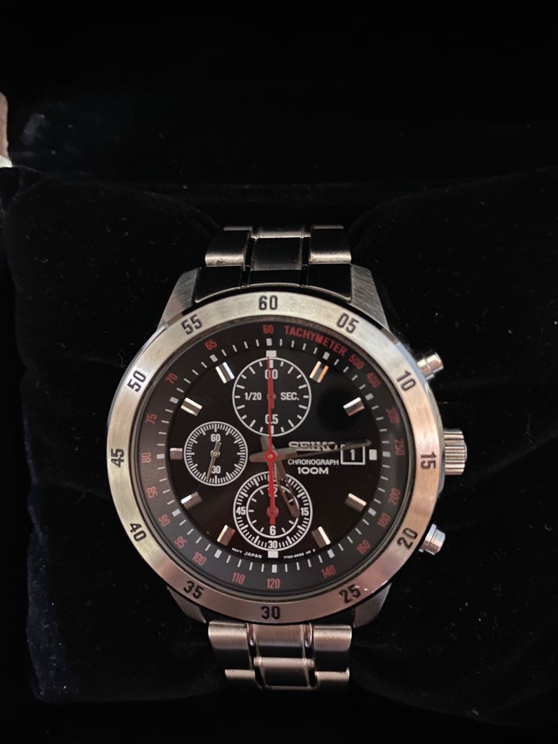 Seiko 7T92-OLVO Chronograph 100m 精工錶, 名牌, 手錶- Carousell