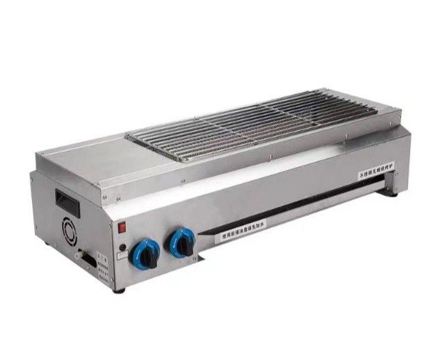 SMOKELESS STAINLESS STEEL COMMERCIAL GAS BBQ GRILL STOVE