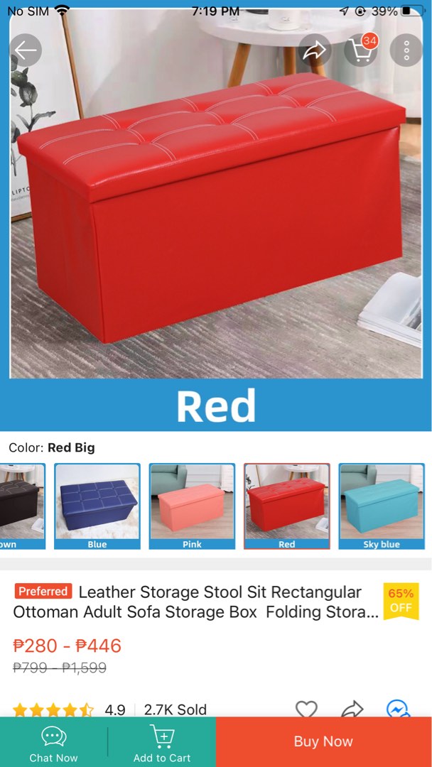Sofa storage box, Furniture & Home Living, Home Improvement