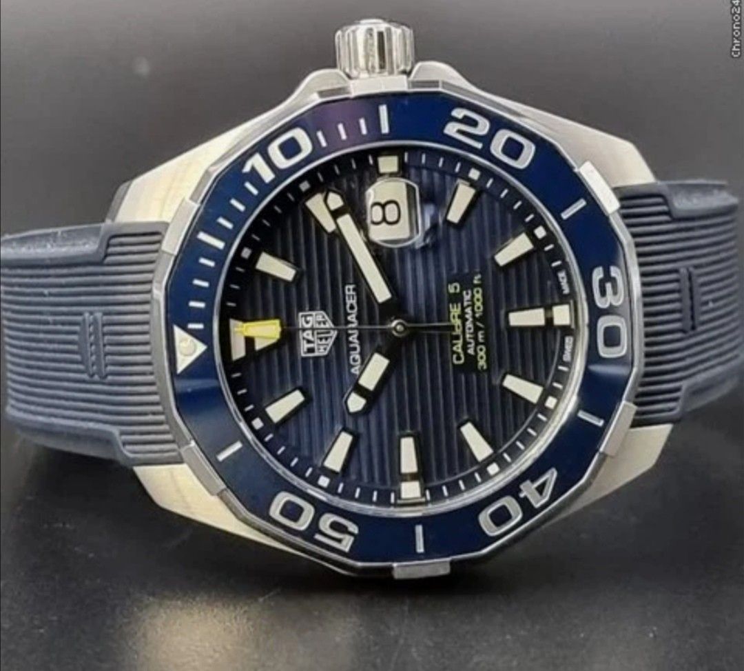 Tag heuer aquaracer 500m store calibre 5 rubber strap