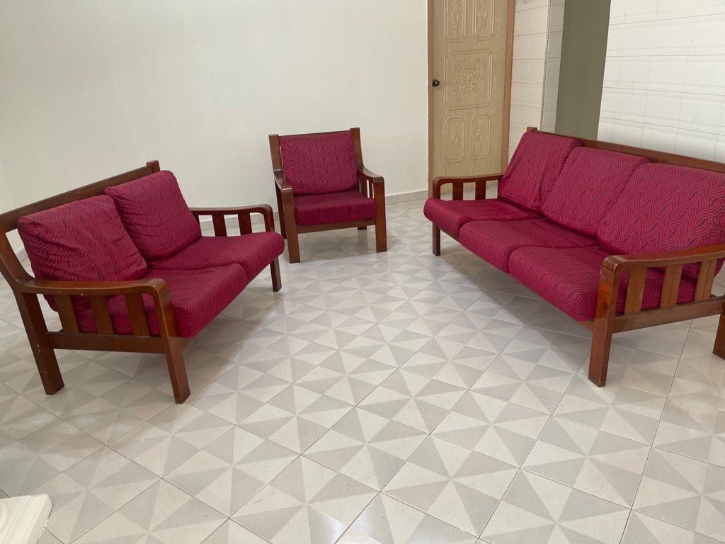 Teakwood 321 sofa set, Furniture & Home Living, Furniture, Sofas on