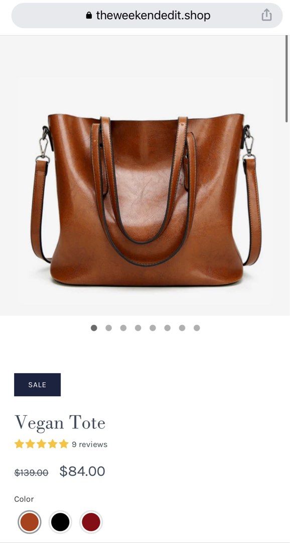 The weekend edit vegan tote bag