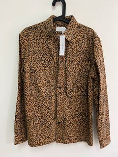 Topman Stone Leopard Print Overshirt