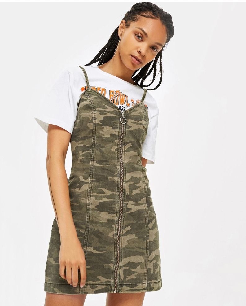 Camo zip up dress on sale
