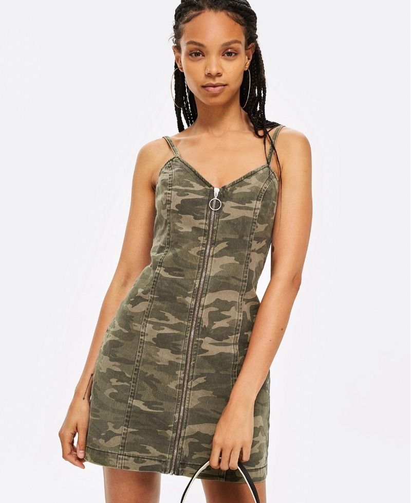 Topshop denim store zip dress