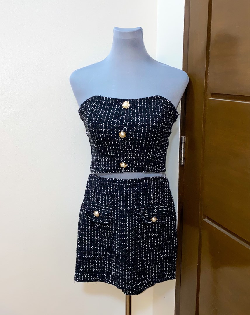 Aurélie Tweed Co-ord Set with Pants