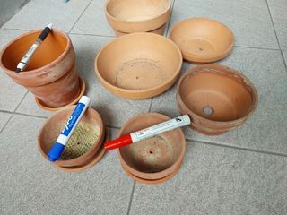 Various sizes Japanese smooth terracotta pots
