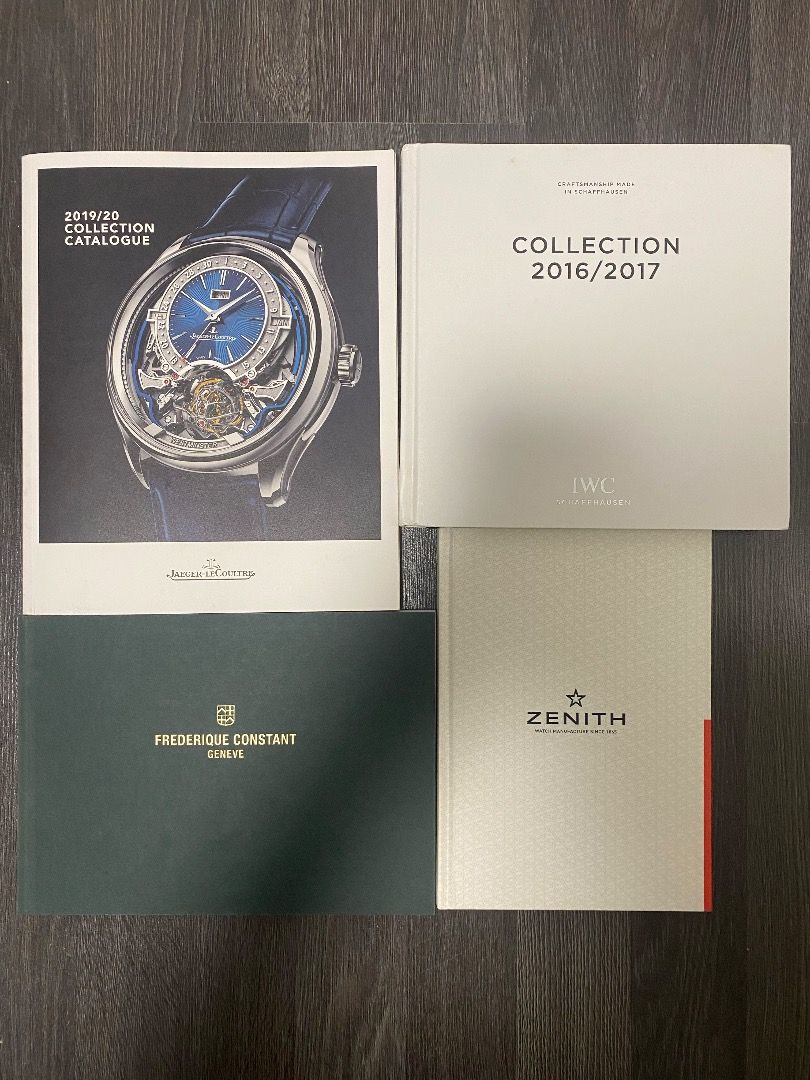 Various Watch Catalogues Frederique Constant IWC Jaeger
