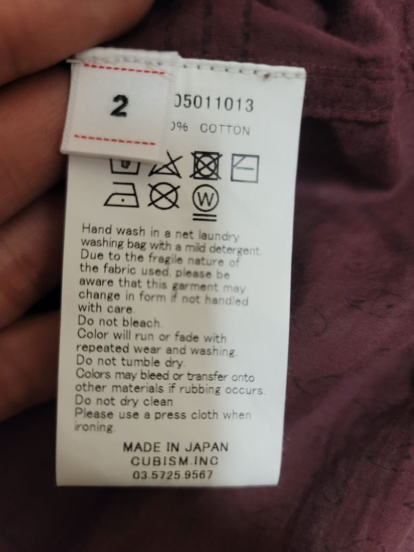 Visvim 20SS Lumber L/S Bandana P.W. (N.D) Shirt JKT Purple Size 2