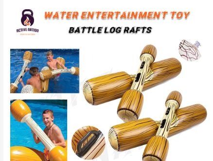 Water Entertainment Toy Inflatable Battle Log Rafts Stick Swimming
