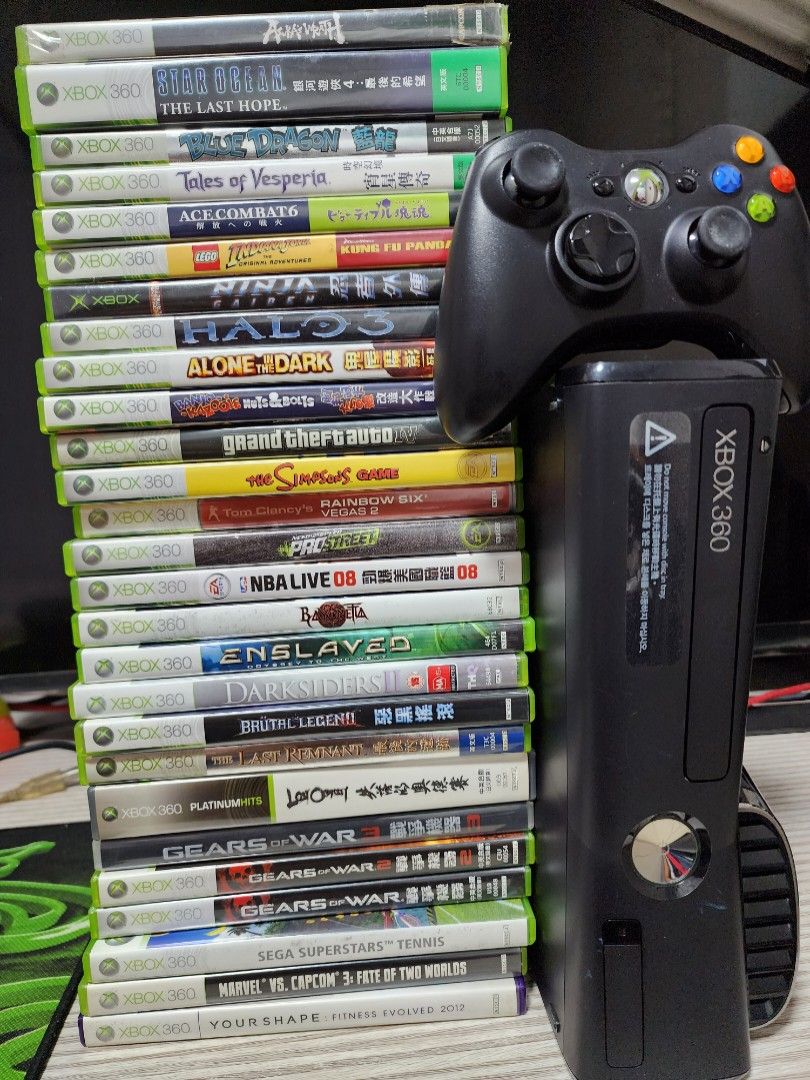 Xbox 360 with Games, Video Gaming, Video Game Consoles, Xbox on Carousell