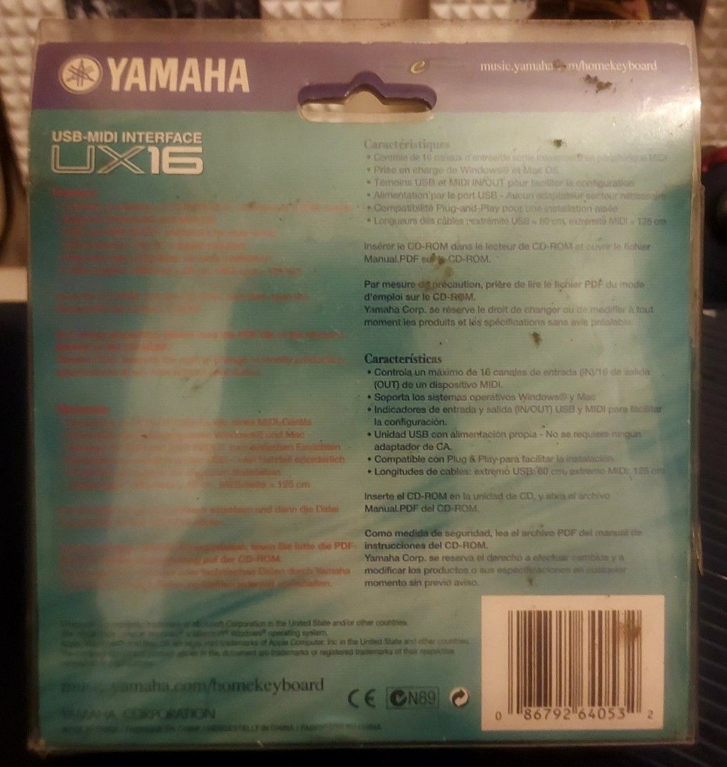 Yamaha USB midi interface UX16, Hobbies & Toys, Music & Media, Music